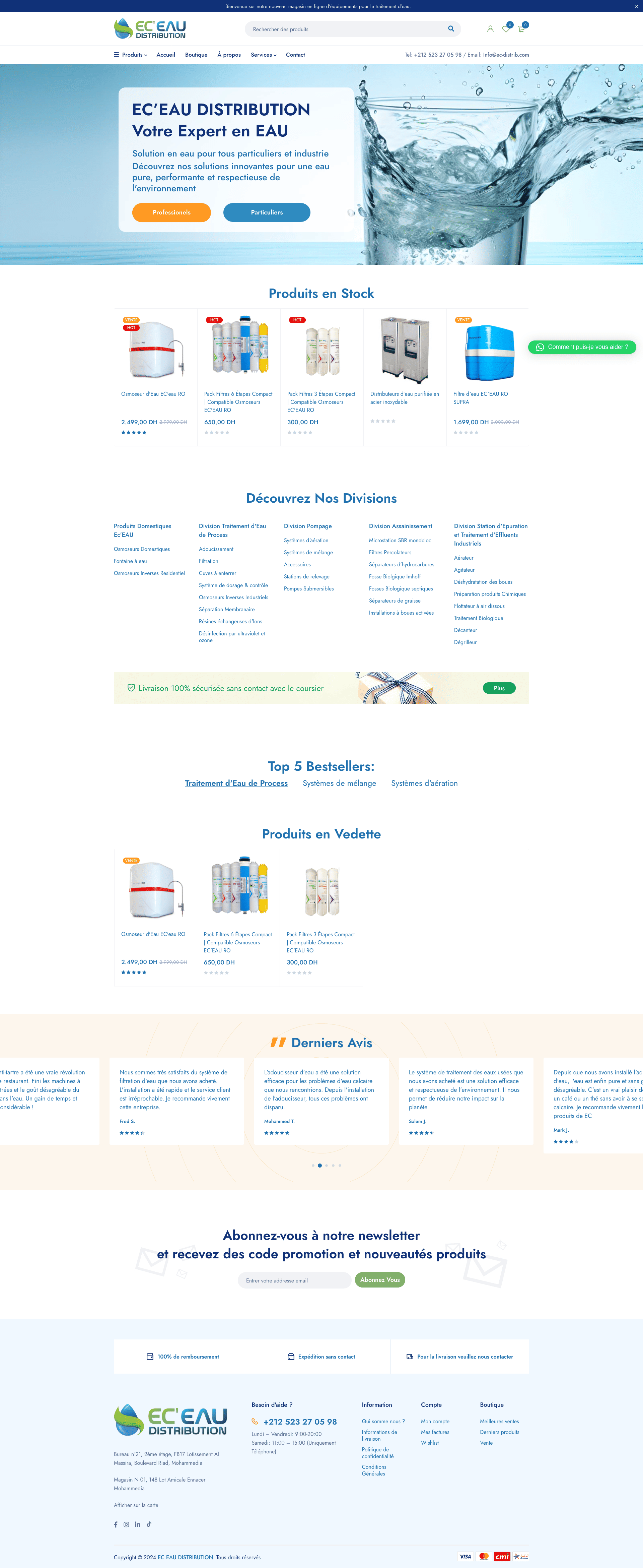 EC'Eau Distribution - E-commerce & Odoo