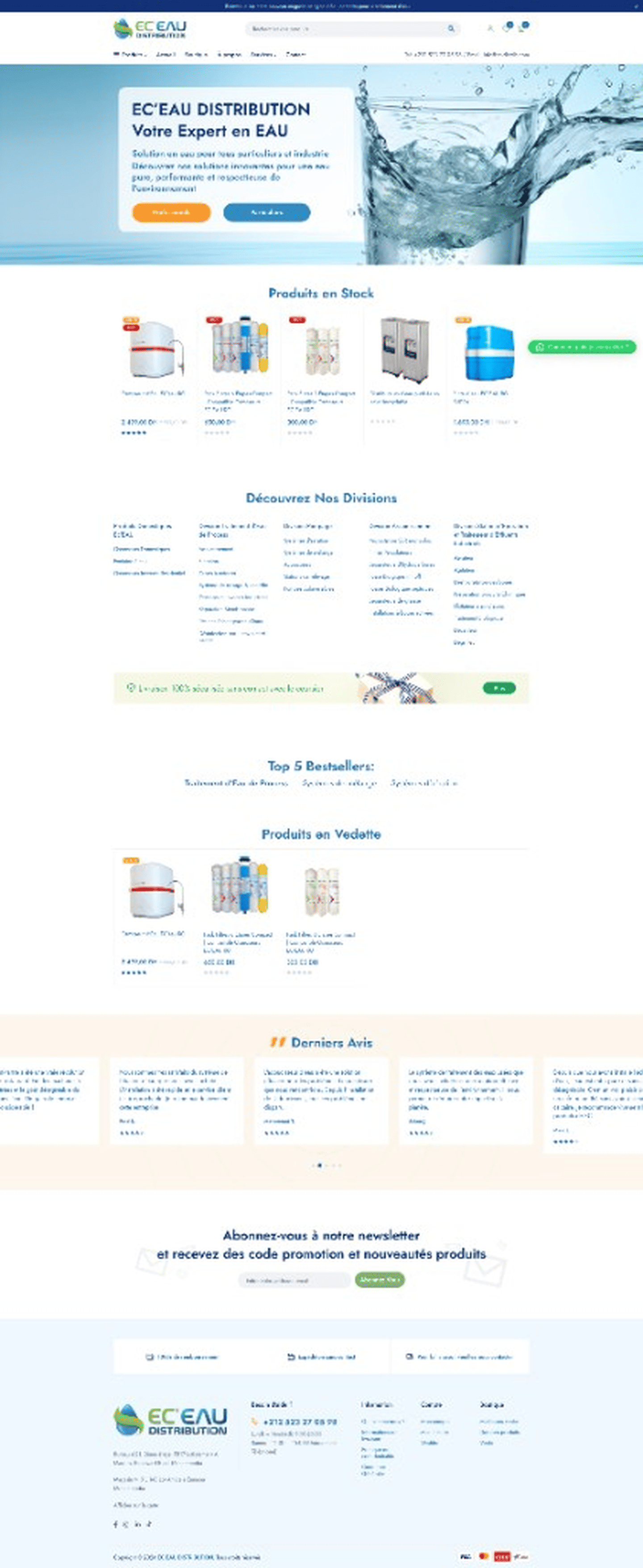 EC'Eau Distribution - E-commerce & Odoo