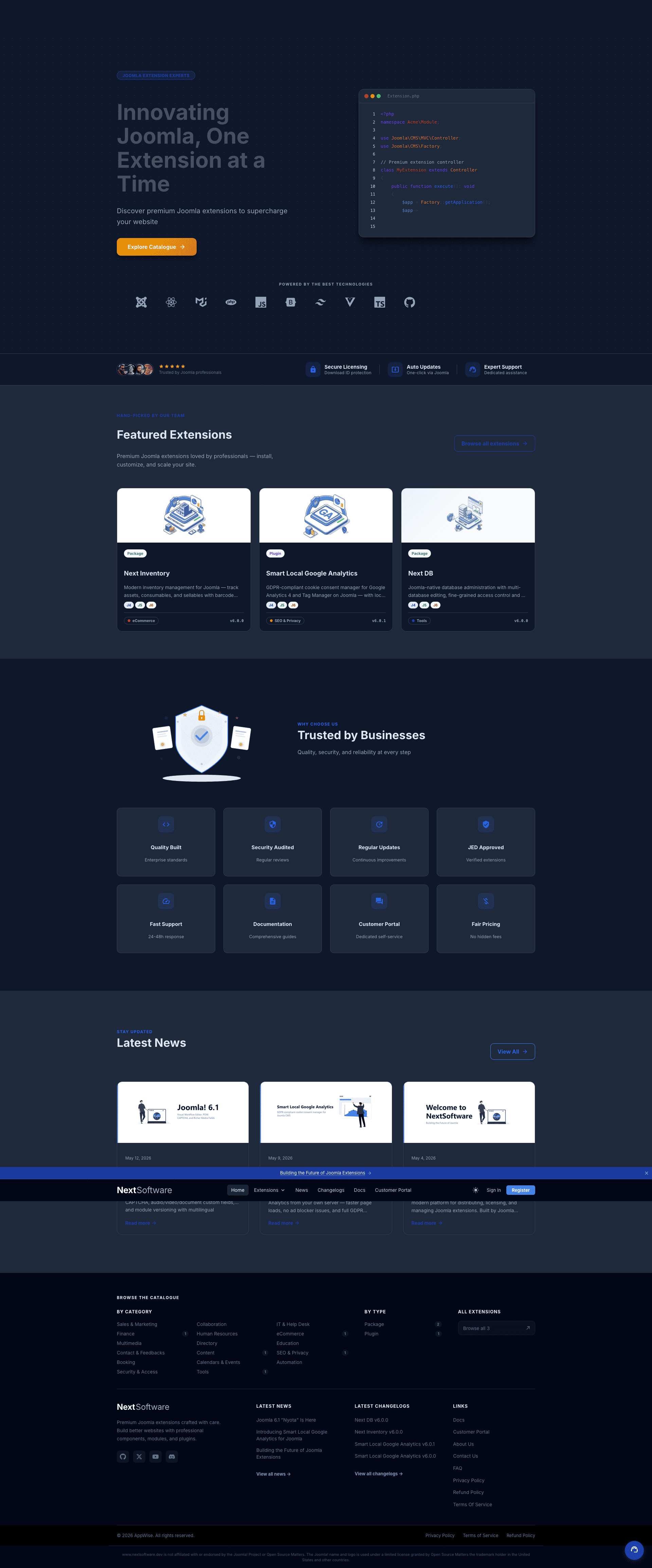 NextSoftware - Extensions Joomla Enterprise