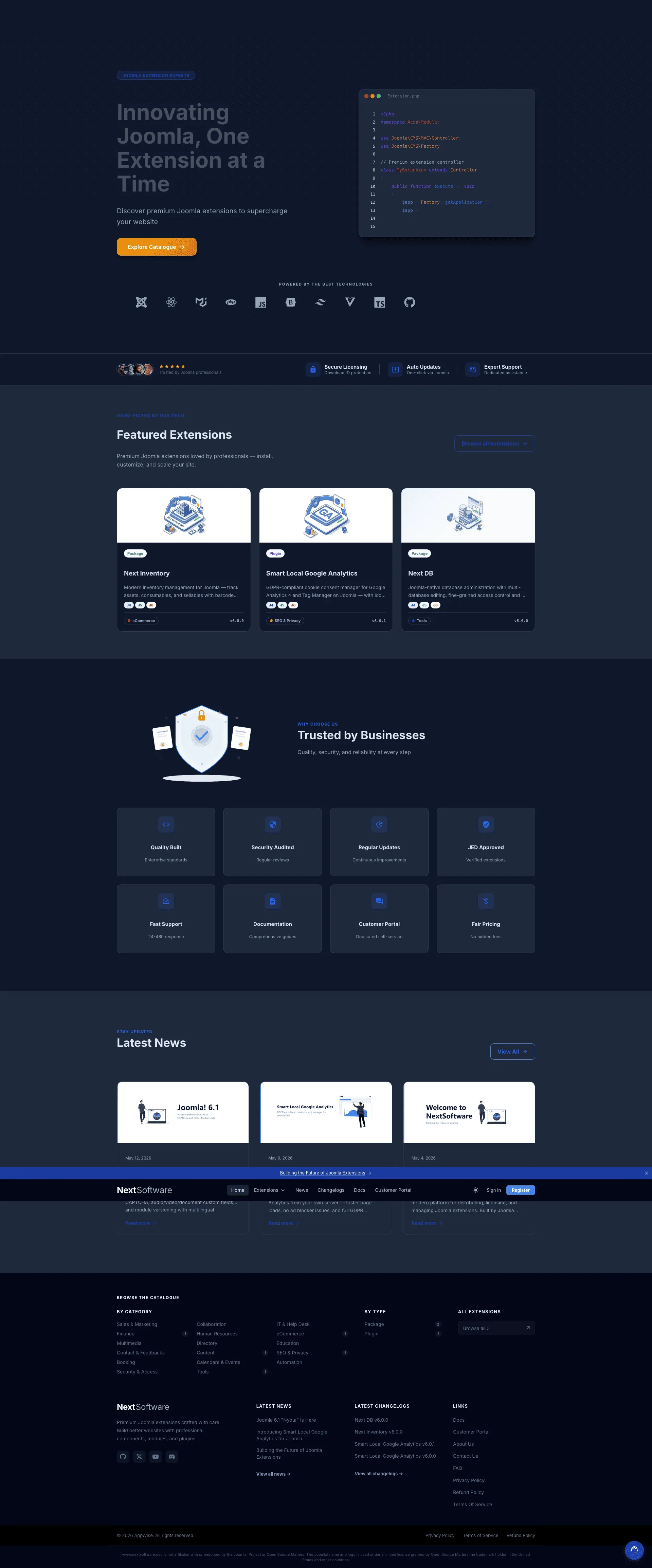 NextSoftware - Extensions Joomla Enterprise